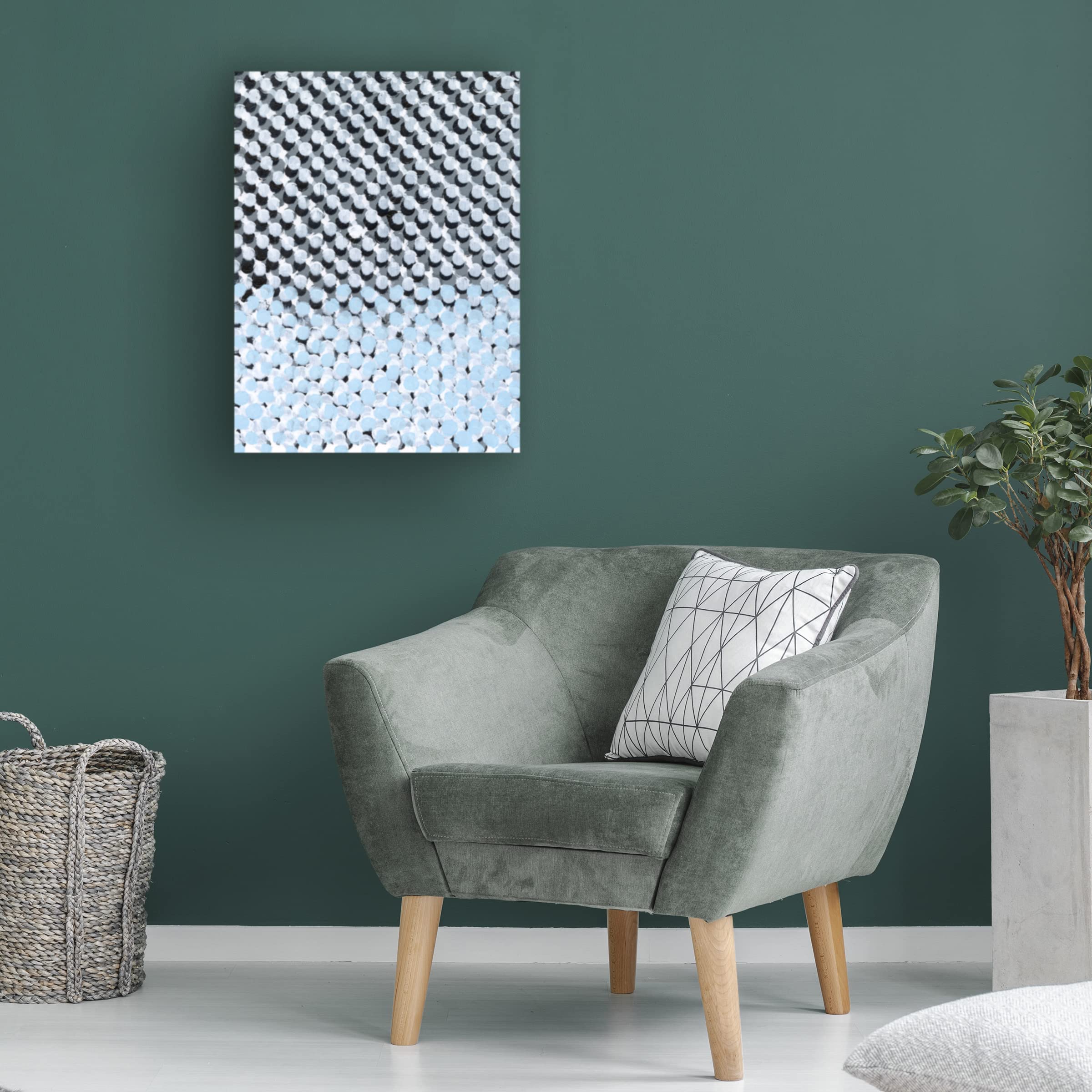 Vanna Lam 'Perforation II' Canvas Wall Art Print - Modern Abstract Painting for Living Room, Bedroom & Office Decor