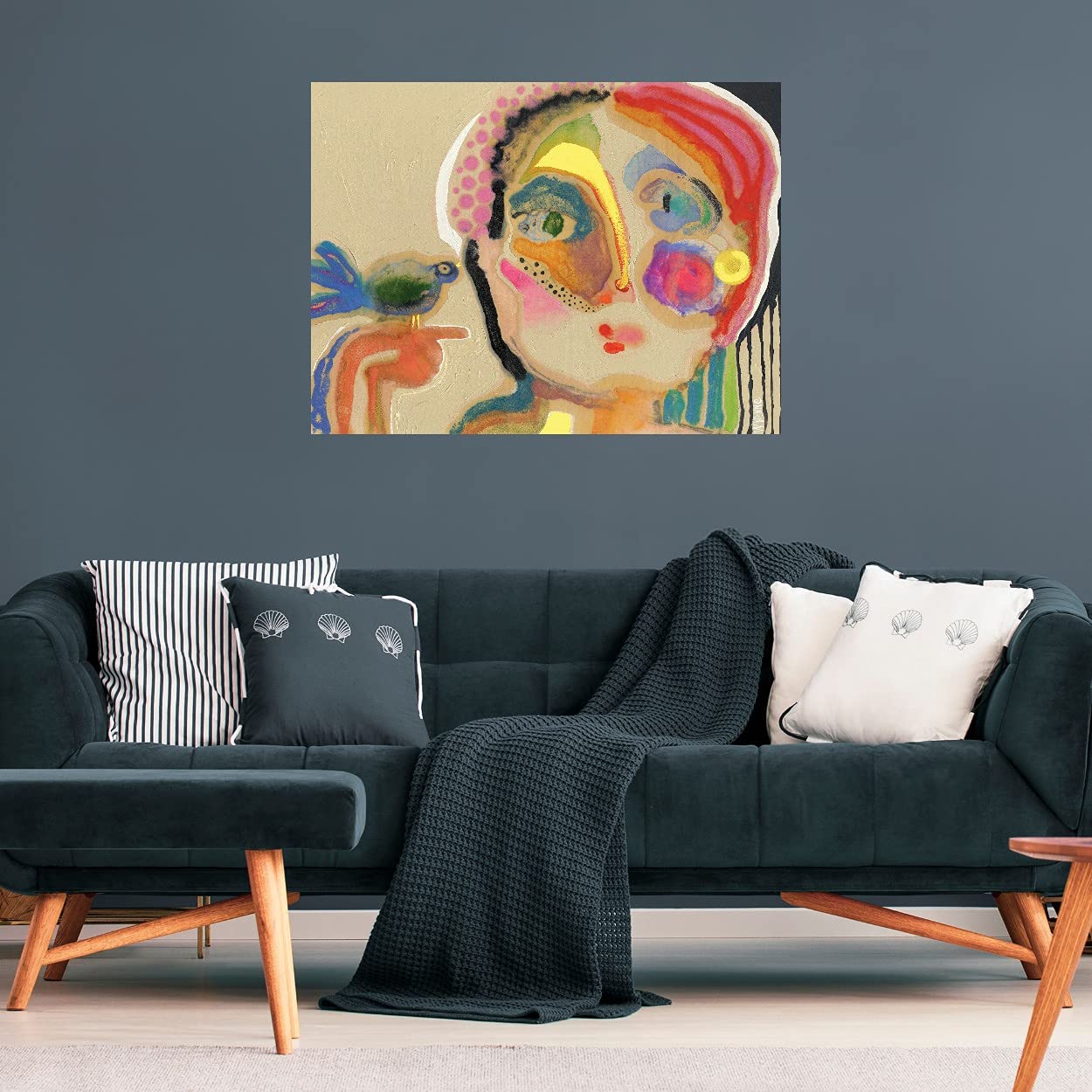 The Talker Canvas Wall Art - Modern Fine Art Painting by Artist Wyanne - 46