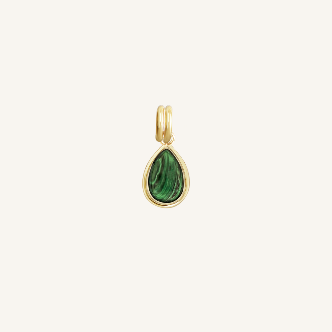 Natural Malachite Trove Charm Pendant - Handmade Jewelry for Women, Healing Crystal Gift for Spiritual Protection & Positive Energy - Perfect for Meditation, Yoga & Everyday Wear