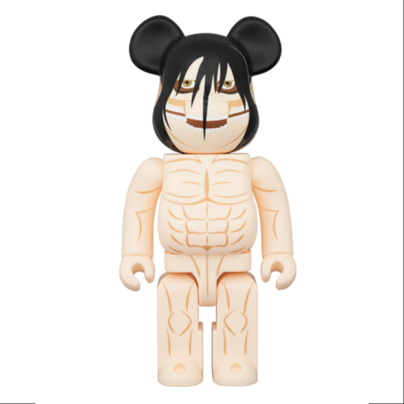 Be@rbrick Attack on Titan Eren Titan Form 400% Limited Edition Collectible Figure (2024) - Perfect for Anime Fans, Model Collectors, and Home Decor Display