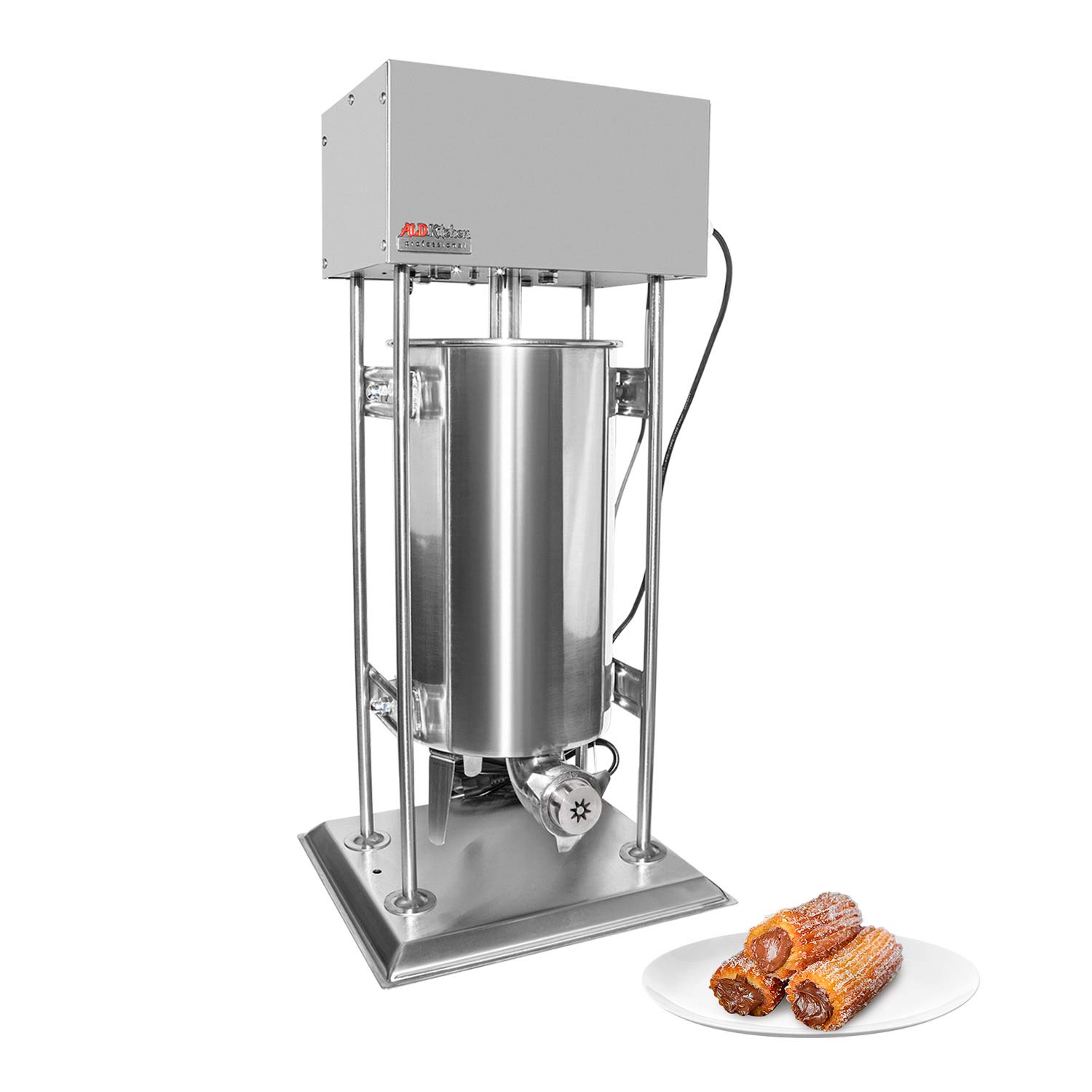 ALDKitchen Commercial Churro Maker Machine - 15L Large Capacity, Spanish Donut Maker with Pedal Control for Restaurants, Food Trucks & Home Baking | Perfect for Fairs, Catering & DIY Desserts