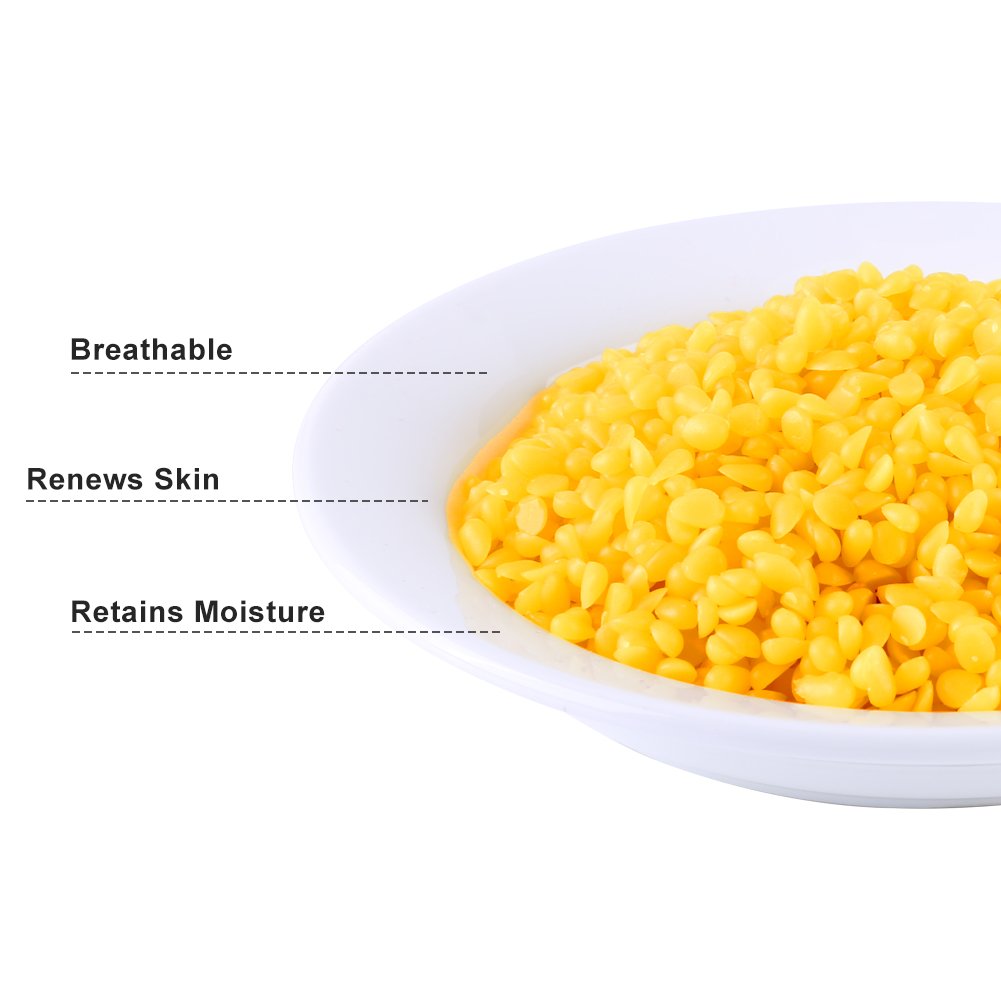 50g Pure Food Grade Beeswax Pellets for DIY Candles, Lip Balm, Soap Making - Natural Cosmetic & Candle Wax Material - Perfect for Homemade Beauty Products, Crafting, and Aromatherapy
