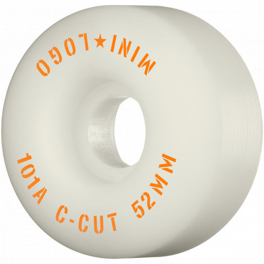 Mini Logo Skateboard Wheels C Cut 2 (101A) 52mm - High Performance Wheels for Street Skating & Tricks | Perfect for Skate Parks & Urban Riding