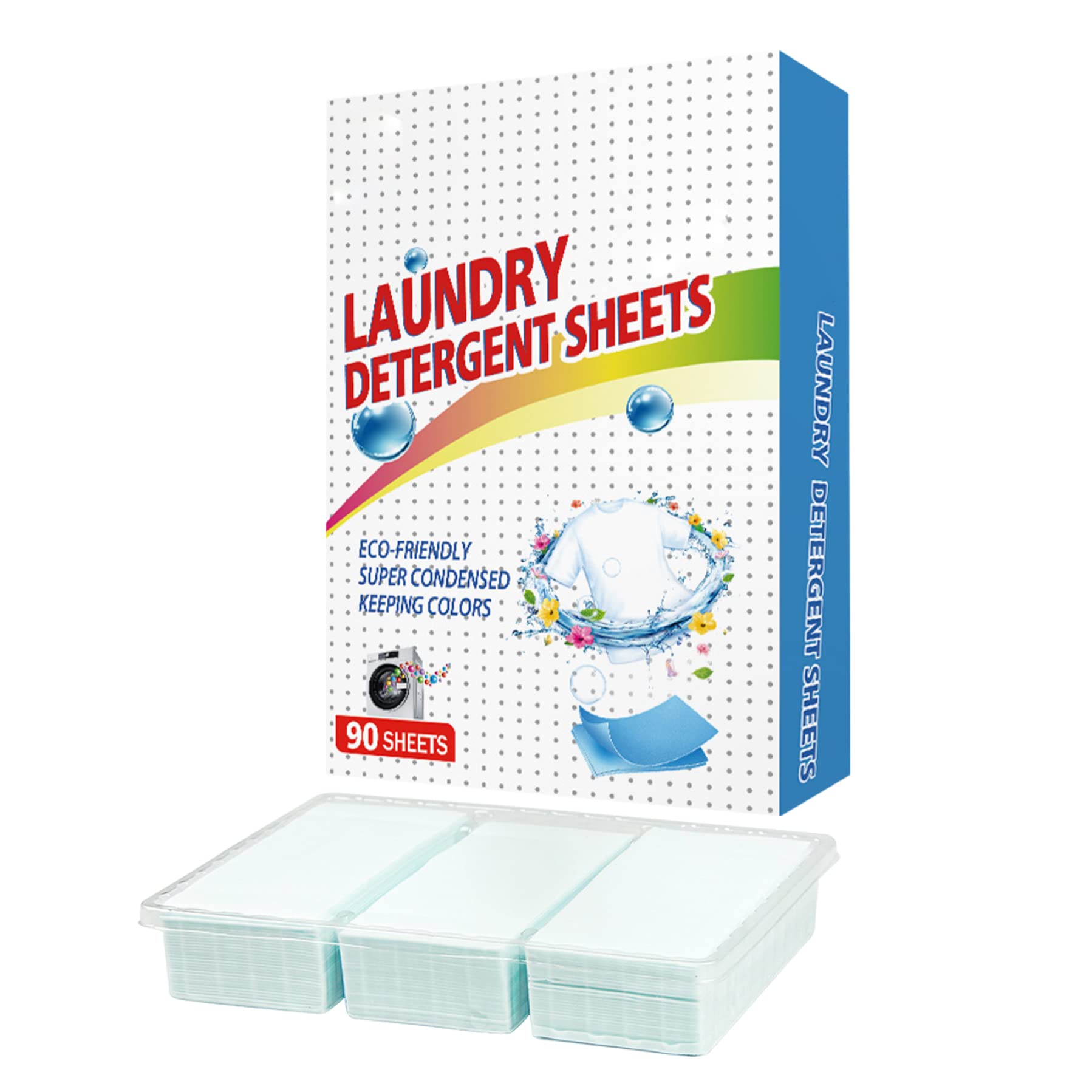 Eco-Friendly Biodegradable Laundry Detergent Sheets - 90 Count Hypoallergenic & Fragrance-Free for Sensitive Skin | Concentrated Wash Sheets for Travel, Baby Clothes, Home, Gym & Camping | Sustainable Laundry Soap for Allergy Sufferers, Dorms & Outdoor Adventures | Perfect for Eco-Conscious Families, Backpacking & Hotels | Great for Sensitive Skin Care & Sustainable Living | Ideal for Daily Use, Emergency Kits & Green Households