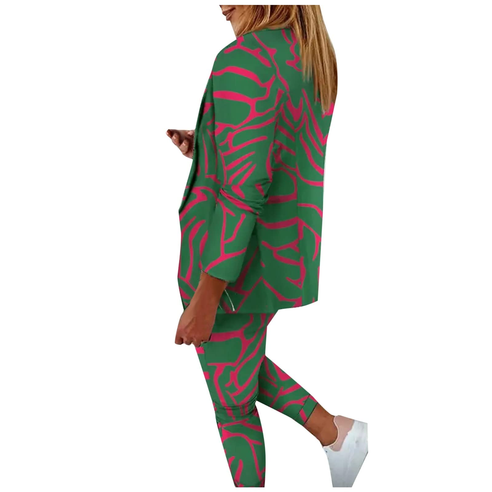 Elegant Women's Formal Pantsuits Set - Office Business Work Suit & Evening Party Outfit | Two-Piece Dressy Pants Suits in Green | Perfect for Professional Meetings, Cocktail Events & Smart Casual Occasions