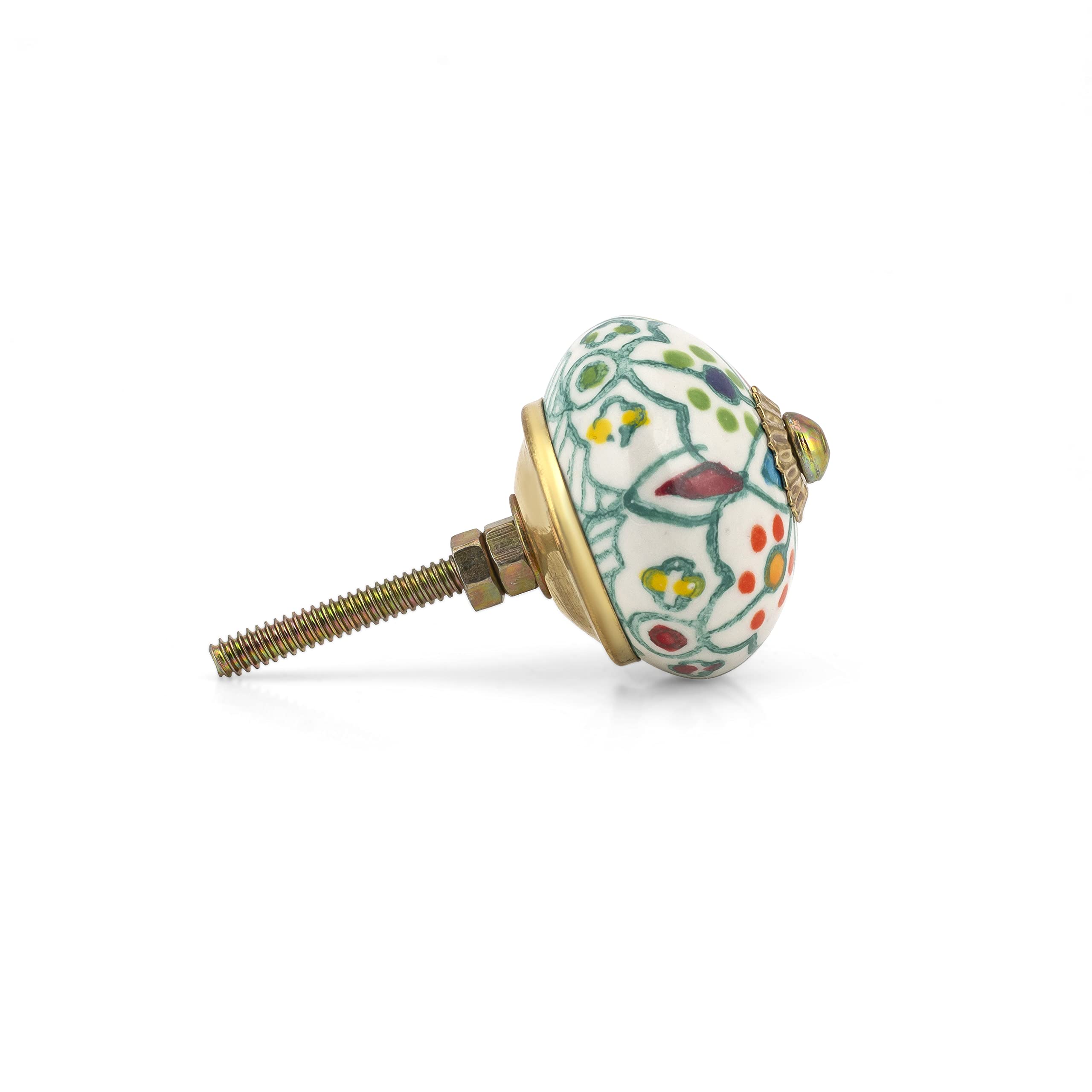 Colorful Ceramic Drawer Knobs - Pack of 20 for Kitchen Cabinets & Wardrobes