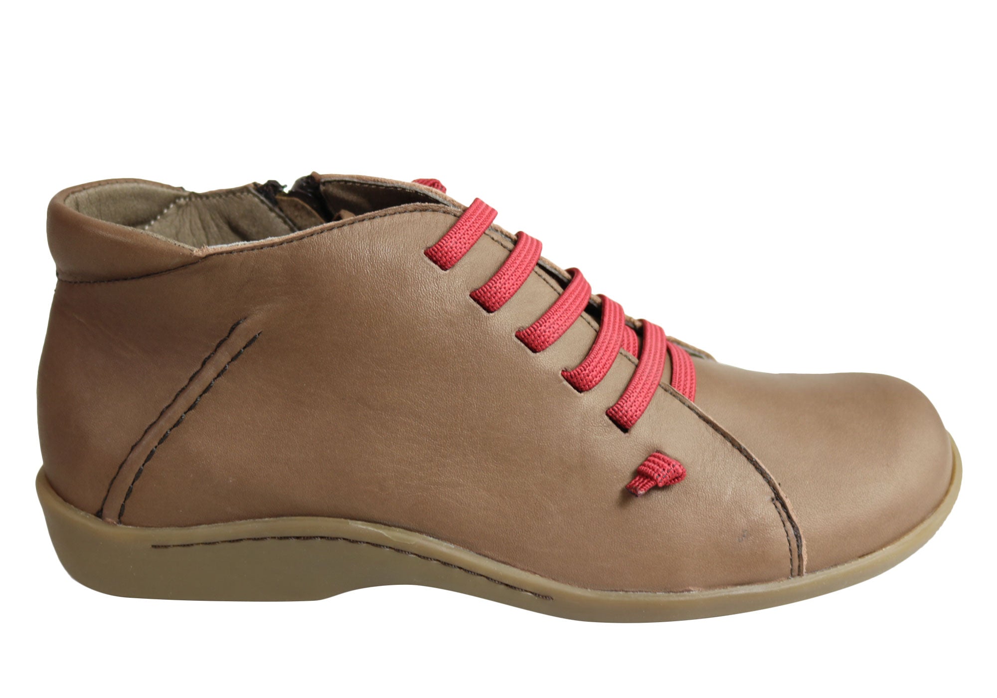 Flex & Go Aubree Women's Comfort Leather Ankle Boots - Made in Portugal - Stylish & Comfortable for Work, Travel & Everyday Wear