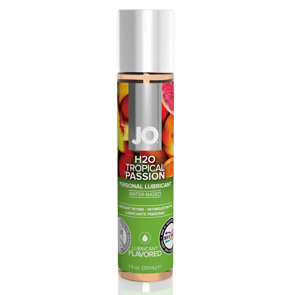 JO H2O Tropical Passion Flavored Lubricant - Water-Based Personal Lubricant for Couples - Enhances Intimacy & Sensation - Perfect for Romantic Nights & Massage
