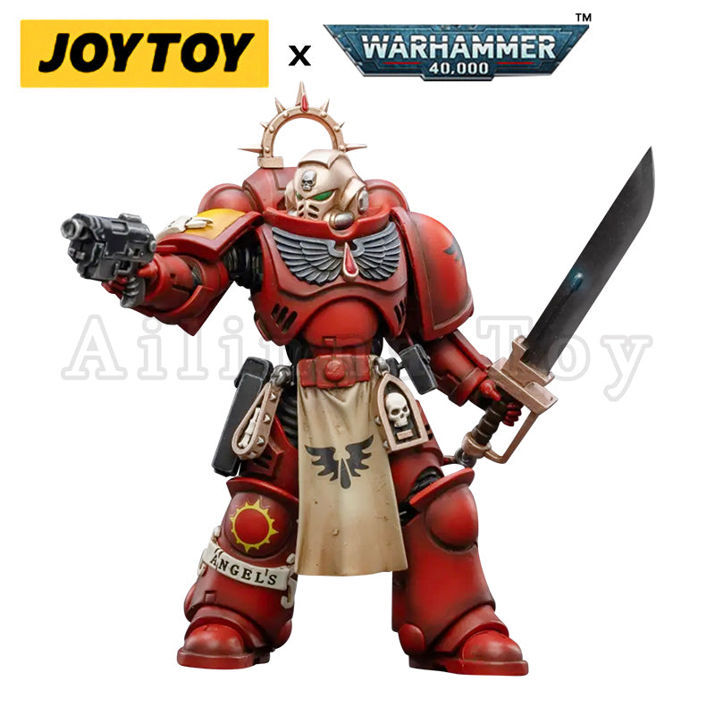 JOYTOY 1/18 Warhammer 40K Blood Angels Primaris Lieutenant Tolmeron Action Figure - Collectible Model for Tabletop Gaming & Display