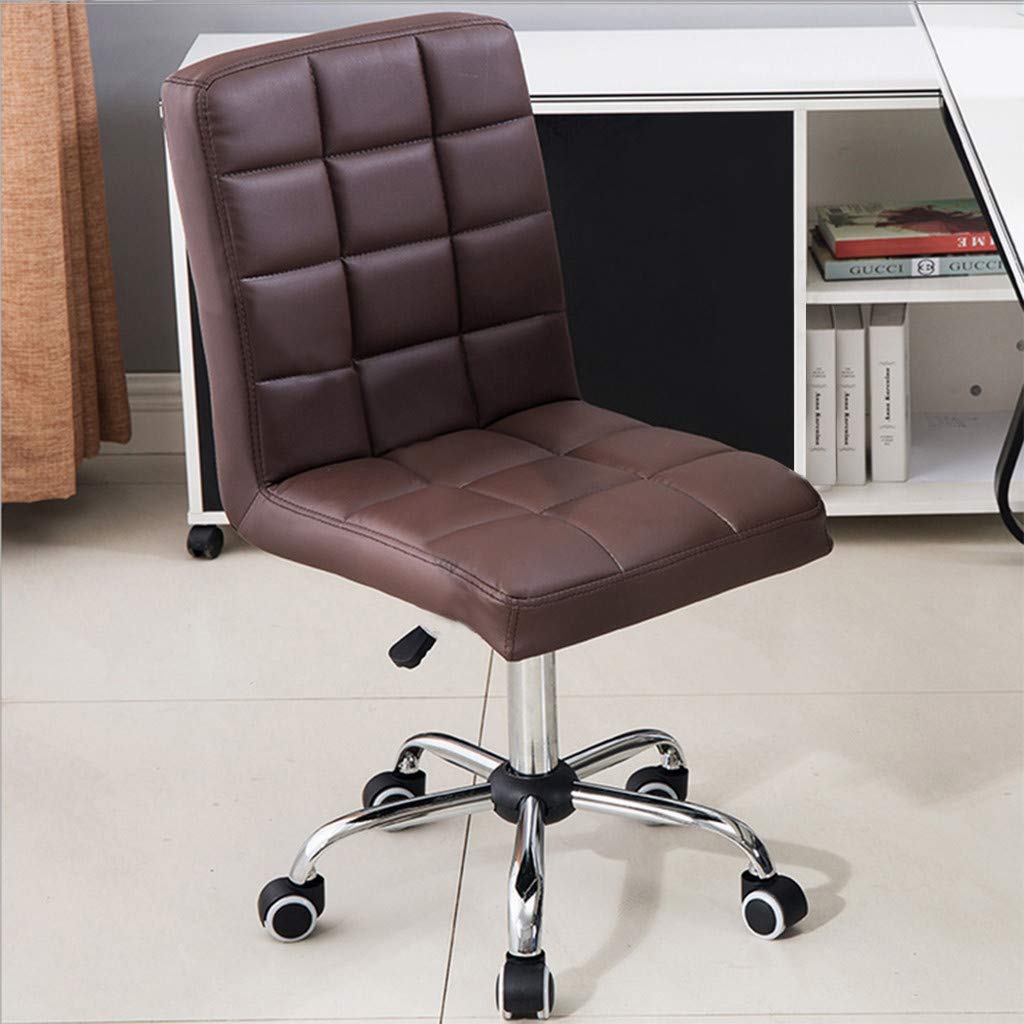 Adjustable Office Chair - Ergonomic Swivel Rolling Desk Chair for Work, Gaming & Beauty Salon - Black & Brown - Perfect for Home Office, Computer Work & Relaxation