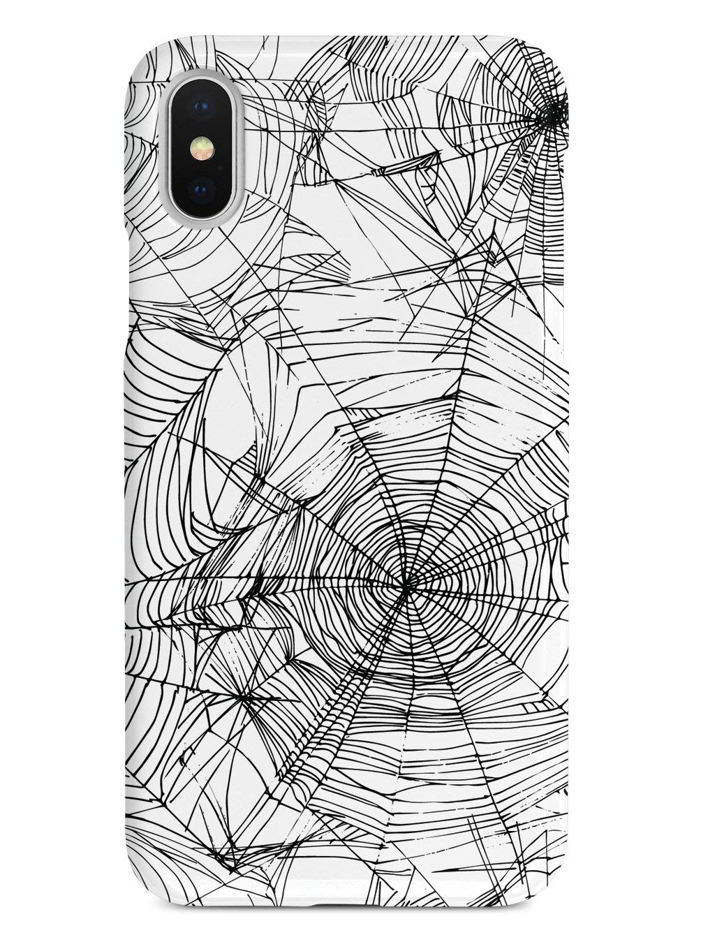 Premium 3D Textured Protective Phone Case for Apple iPhone X/Xs - Spider Web Design in White - Slim Fit, Shockproof & Scratch-Resistant Cover - Perfect for Everyday Use, Travel & Outdoor Activities