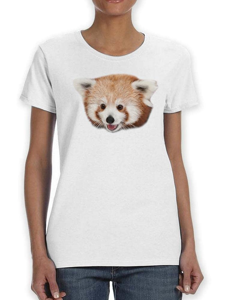 Red Panda Face T-Shirt for Women | Cute Animal Graphic Tee | Casual & Streetwear Fashion | Perfect for Daily Wear, Outings & Gifts