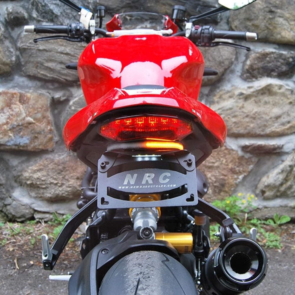 New Rage Cycles 1200R-FE-ST Motorcycle Fender Eliminator Kit - Black, Universal Fit for Harley, Cruiser & Chopper Bikes - Easy Install, Sleek Rear Fender Delete for Custom Look (Street & Show Use)