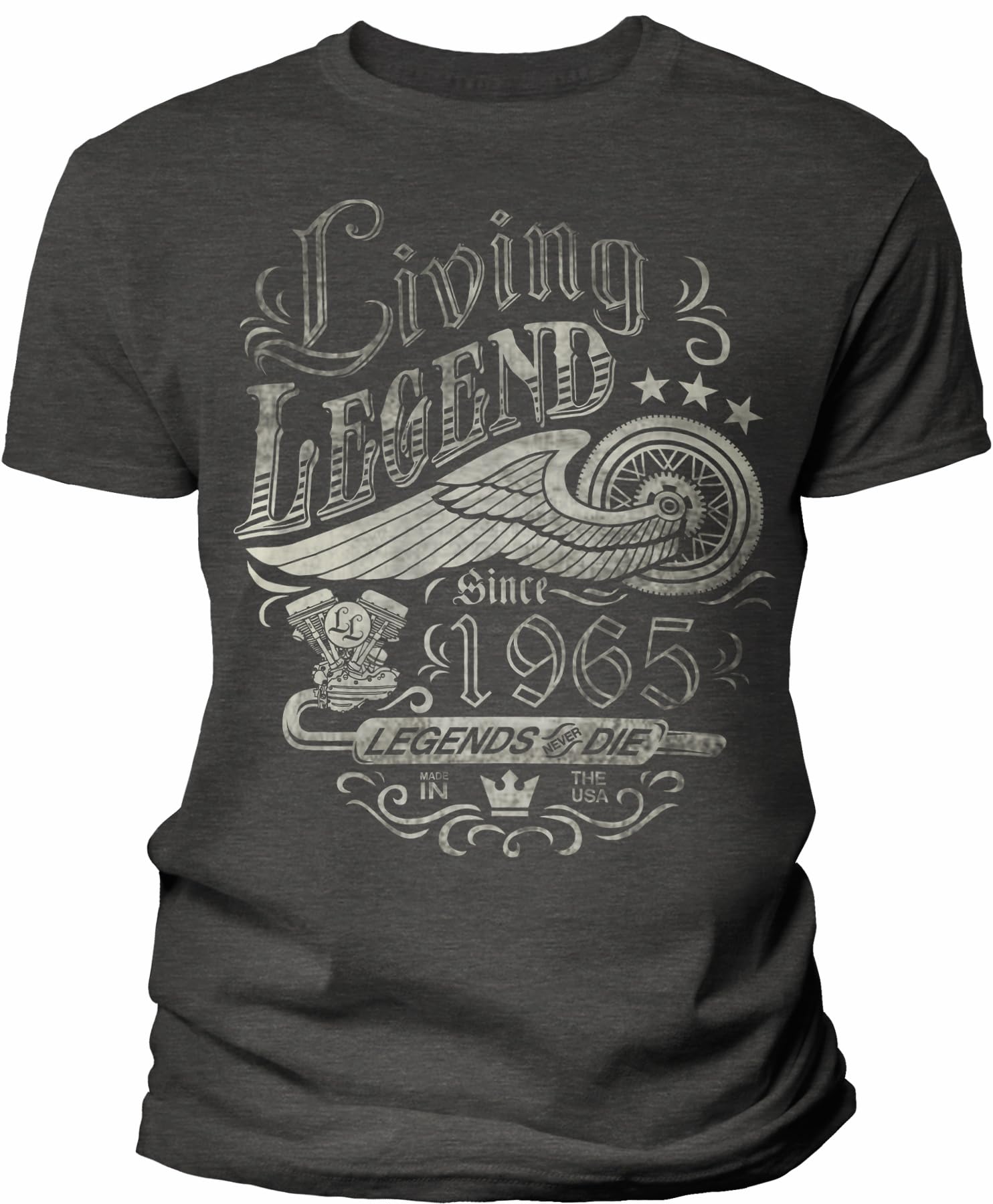 1965 Vintage Legend Never Dies T-Shirt - 60th Birthday Gift for Men - Perfect for Parties, Gag Gifts & Celebrations