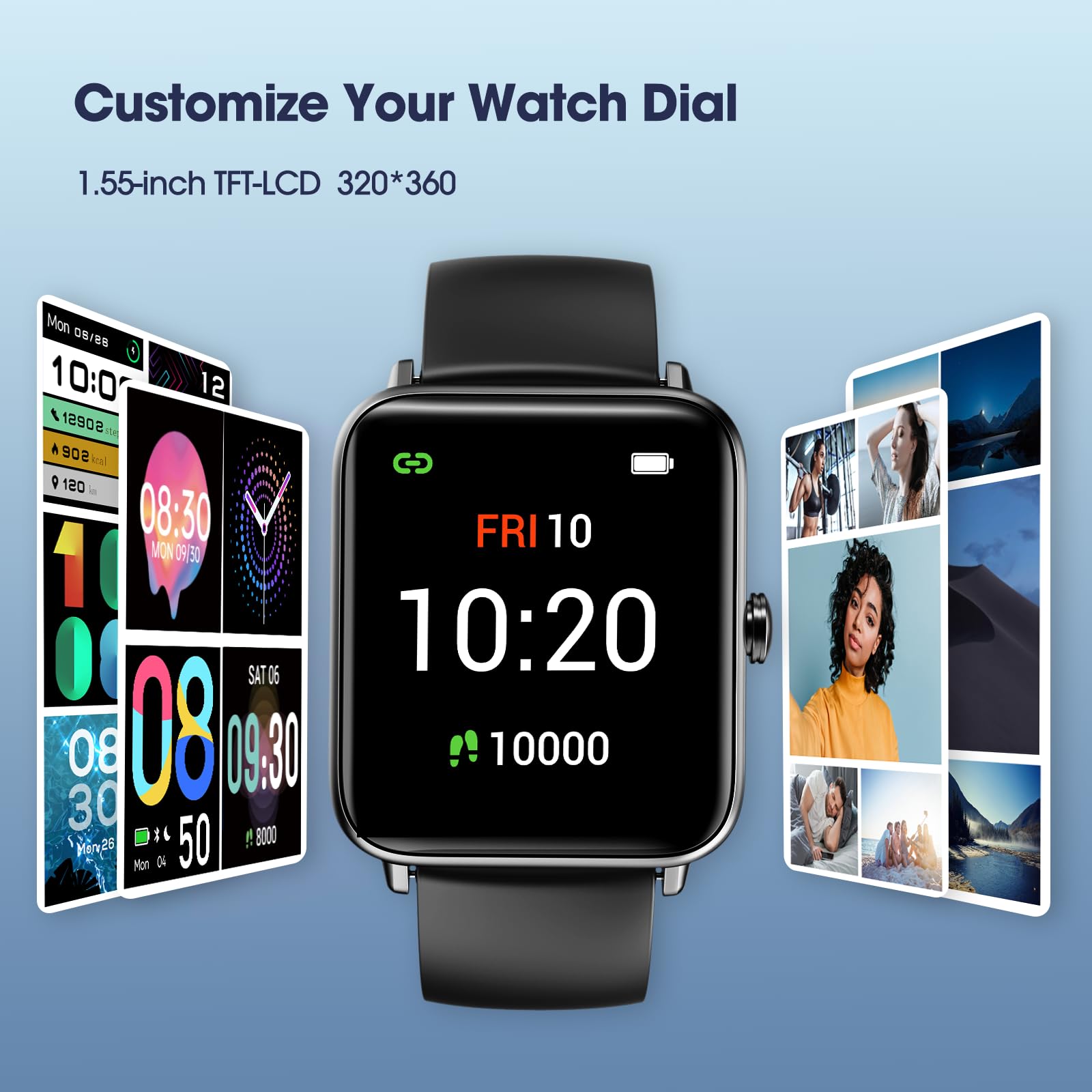 Smart Watch for Women & Men - Fitness Tracker with Heart Rate Monitor, Blood Oxygen & Sleep Tracking, 41mm Waterproof Activity Tracker with Pedometer - Compatible with Android & iOS Phones - Perfect for Workouts, Running & Daily Health Monitoring