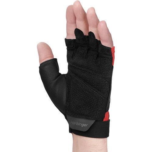 Harbinger Unisex Flexfit Gloves 2.0 - Breathable Weightlifting & Gym Gloves for Men & Women (Red) - Perfect for CrossFit, Powerlifting & Workout Training