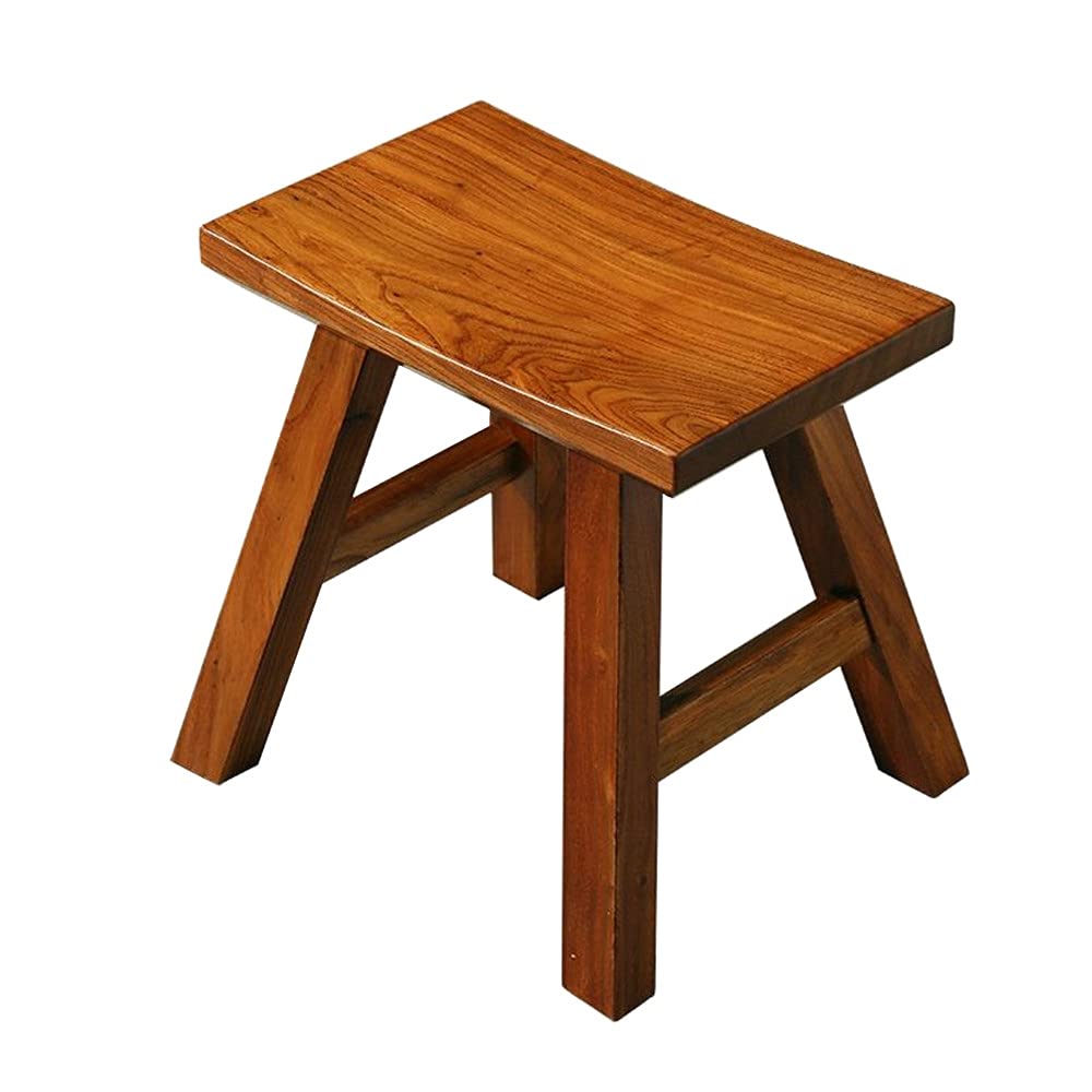 12 Inch Wooden Step Stool for Kids & Adults - Multi-Purpose Curved Top Stool for Dancing, Seating & Plant Stand - Perfect for Home, Nursery & Dance Practice