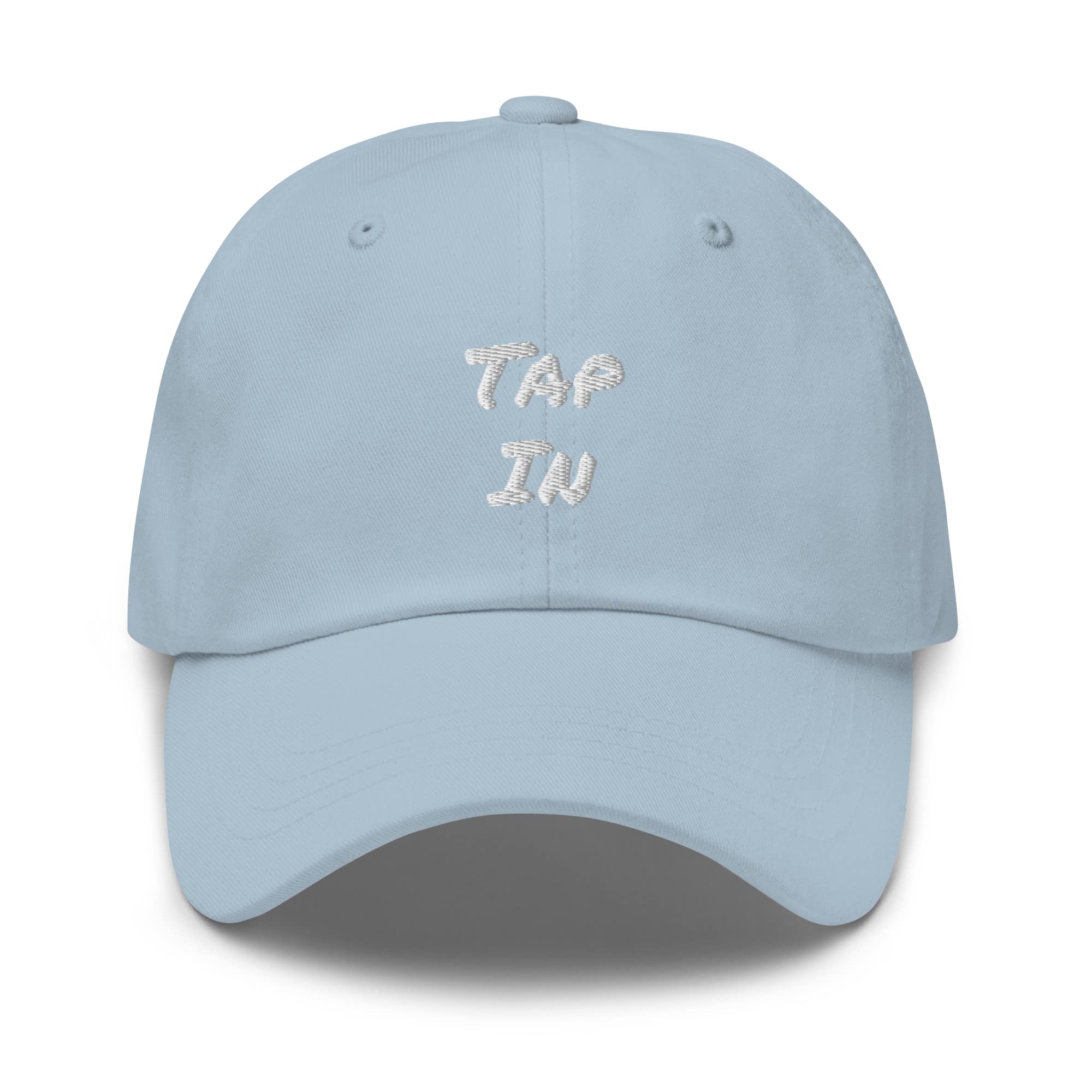 Tap in Dad Hat - Funny Urban Baseball Cap for Thanksgiving - Light Blue | Trendy & Stylish for Casual Wear, Festive Events & Social Gatherings