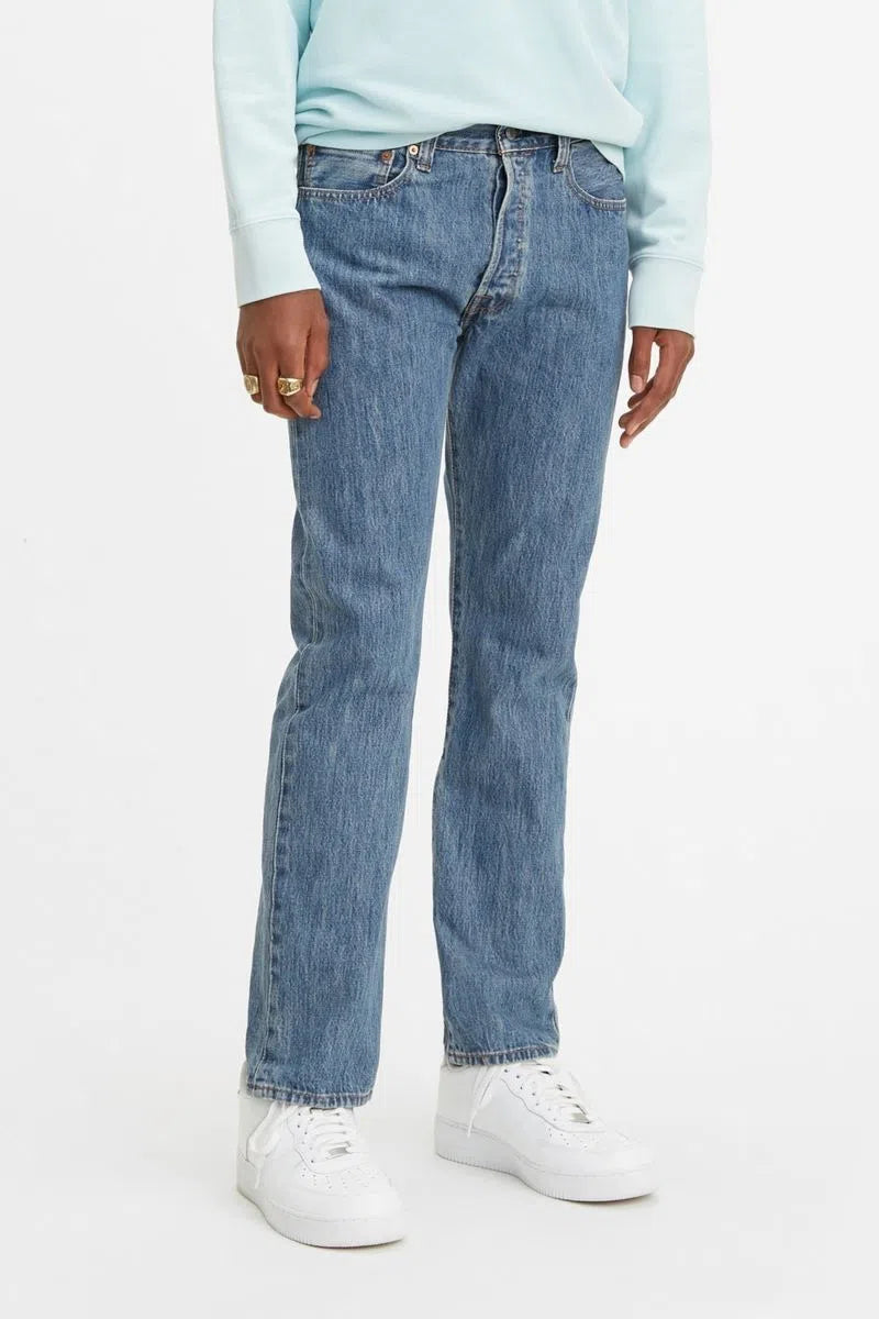 Original Levi's 501 Button Fly Jeans for Men - Classic Straight Fit Rinsed Denim Pants | Casual Wear, Work & Everyday Style