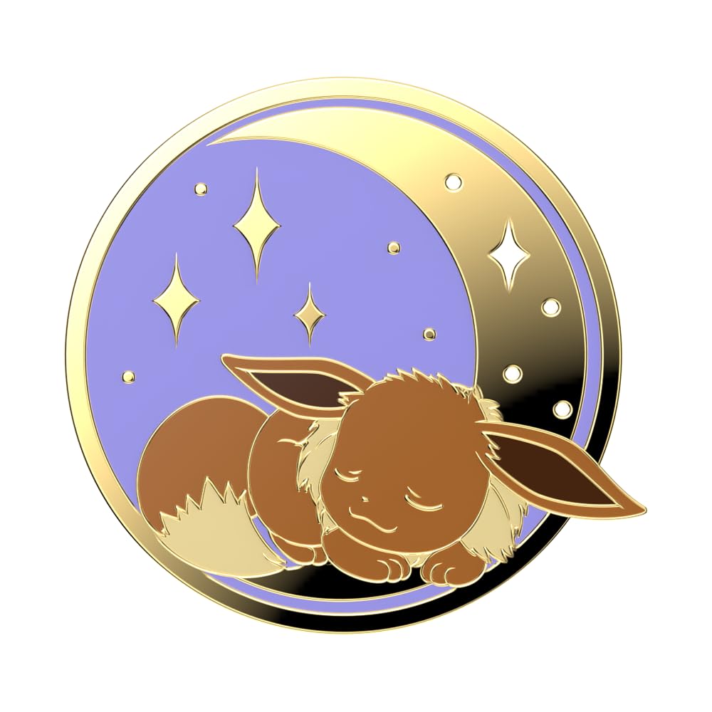 Pokemon Enamel Sleeping Eevee Phone Grip with Expanding Kickstand - PopSockets for iPhone & Android - Perfect for Gaming, Watching Videos, and Secure Phone Handling