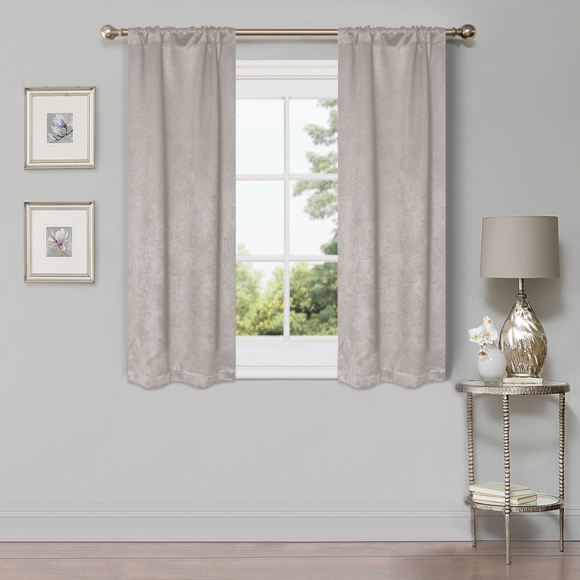 Waverly Thermal Blackout Grommet Curtain Panel Set - 26 Inch Width - Energy Efficient Room Darkening Window Treatment for Bedroom & Living Room