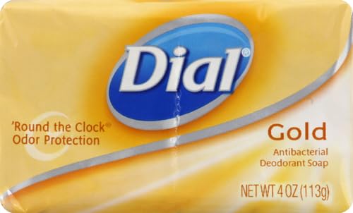 Dial Gold Antibacterial Bar Soap - 4 oz (Pack of 1) - Moisturizing & Deodorizing for Daily Hand & Body Wash - Ideal for Home, Gym & Travel