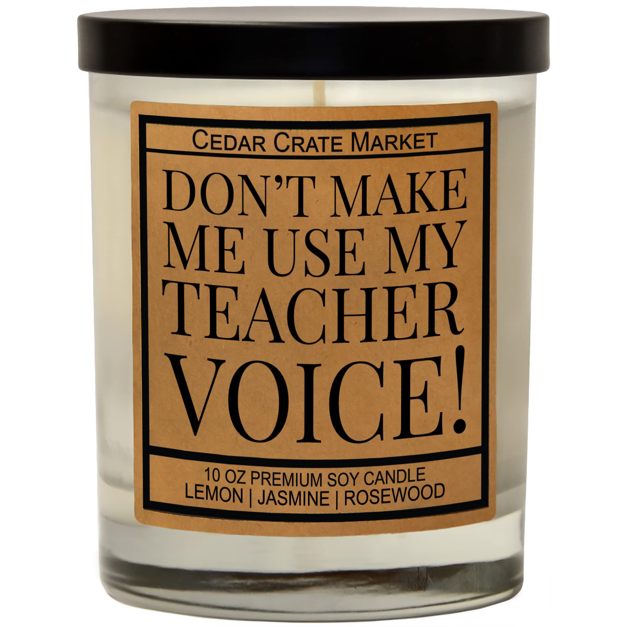 Teacher Gift Soy Jasmine Candle - Birthday, Christmas & Graduation
