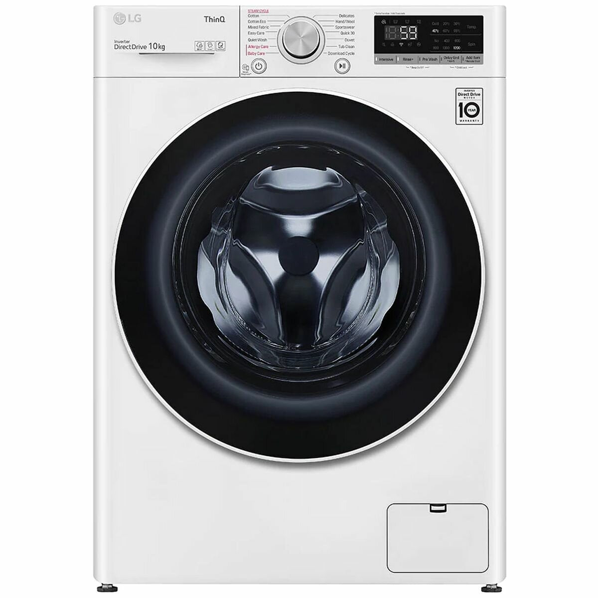 LG 10kg Front Load Washing Machine with Steam Function - WV5 1410W - Energy Efficient Large Capacity Washer for Home & Laundry Room | Perfect for Families, Apartments & Small Spaces