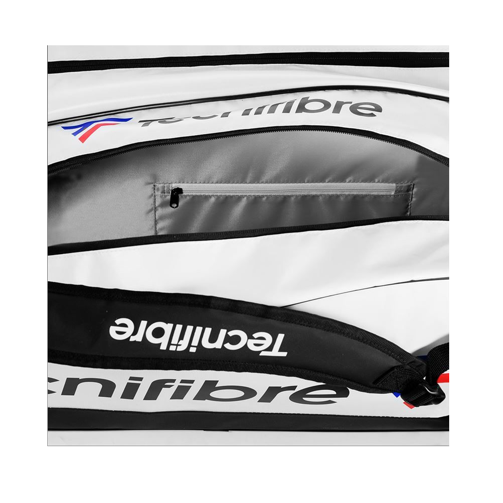 Tecnifibre Tour Endurance 15-Pack Tennis Racquet Bag - White/Black | Durable Tennis Gear for Players & Coaches | Perfect for Tournaments, Practice & Travel
