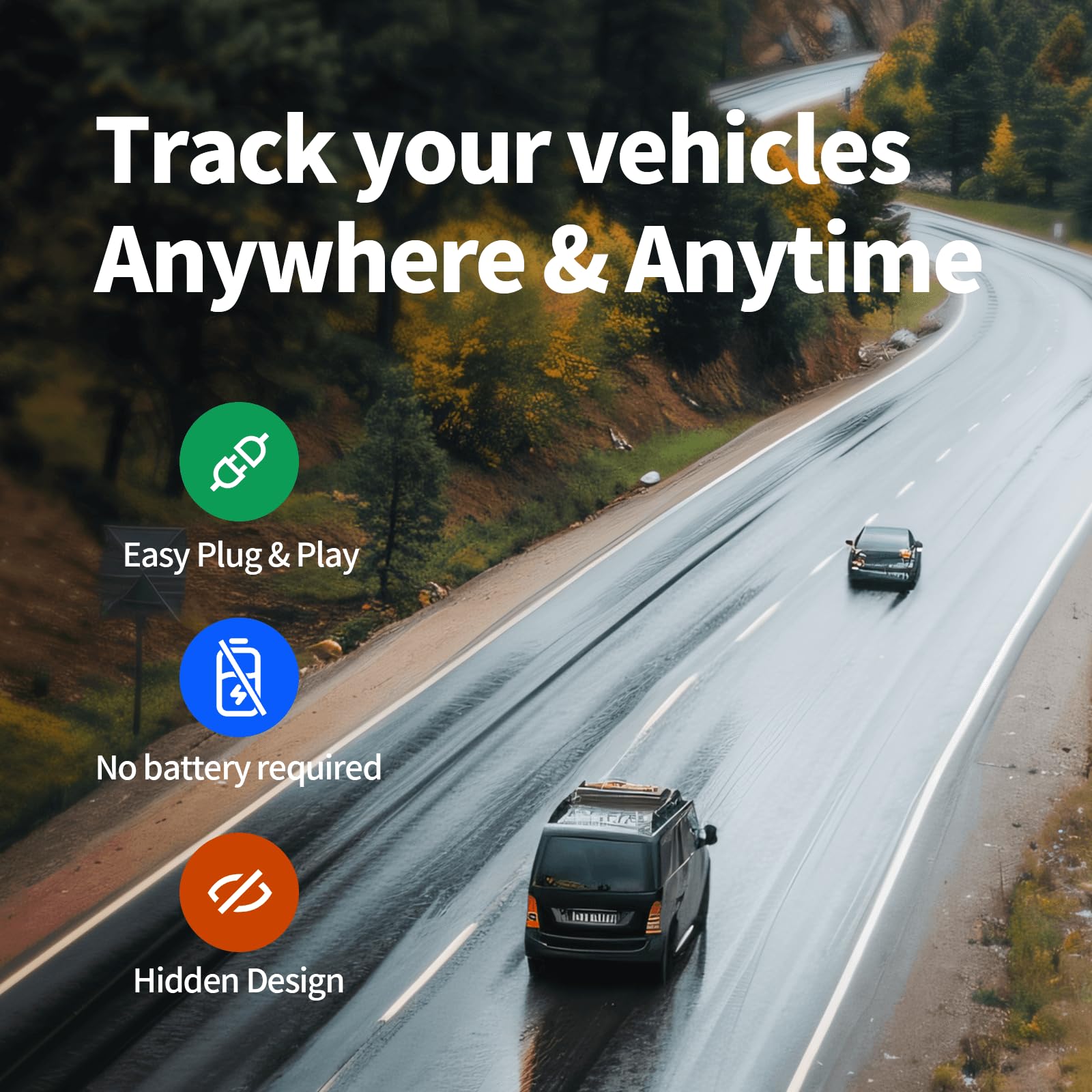 4G GPS Tracker for Vehicles - No Monthly Fee & Real-Time Tracking with SIM Card Included | Waterproof Car Tracker with GeoFence & Speeding Alerts | Perfect for Fleet Management, Teen Driver Safety, and Asset Tracking