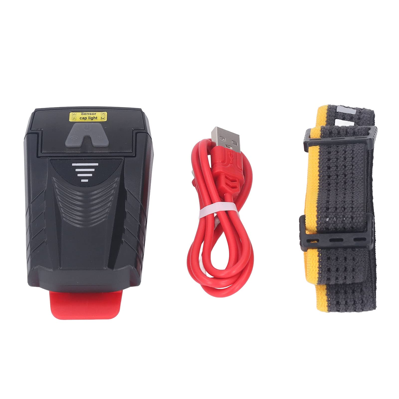 Marhynchus LED Clip On Headlamp - USB Rechargeable Motion Sensor Headlight with Adjustable Brightness for Outdoor Activities, Fishing, Hiking, Camping, Night Running & Emergency Use