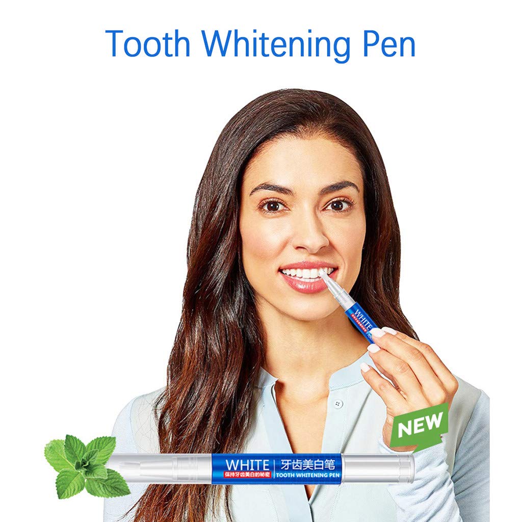 Teeth Whitening Pen with Gel - Stain Remover & Intensive Cleaning for Brighter Smile - Mint Flavor (1 Pack) - Perfect for Travel, Home Use & Quick Touch-Ups