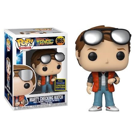 Back to the Future Marty McFly Pop! Vinyl Figure with Watch - 2020 Exclusive Collectible #965 - Perfect for Movie Fans, Gift Ideas & Pop Culture Displays