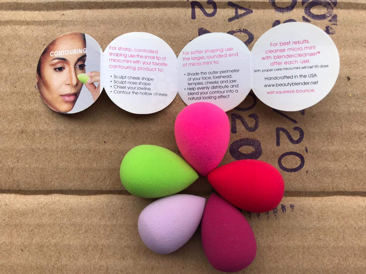 Cosluxe Professional Makeup Artist Mini Beauty Blender 5-in-1 Set - Soft Makeup Sponge Puff for Foundation, Concealer & Powder - Perfect for Travel, On-the-Go Touch Ups & Professional Makeup Application