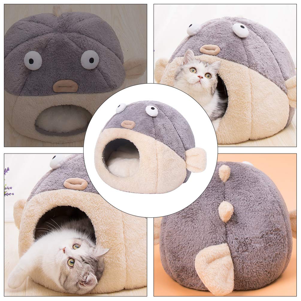Balacoo Heated Pet Bed for Cats & Dogs - Cozy Cave Bed with PP Cotton, Warm Cat Litter Kitten Bed & Puppy Sleeping House - Perfect Indoor Cat Hut, Dog House Bed & Hamster Nest for Winter Comfort