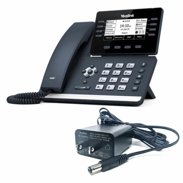Yealink T53W IP Phone with Power Adapters - 1 Year Warranty - Unlocked VoIP Phone for Business & Home Office - Compatible with Any VoIP Service Provider - Ideal for Remote Work & Call Centers