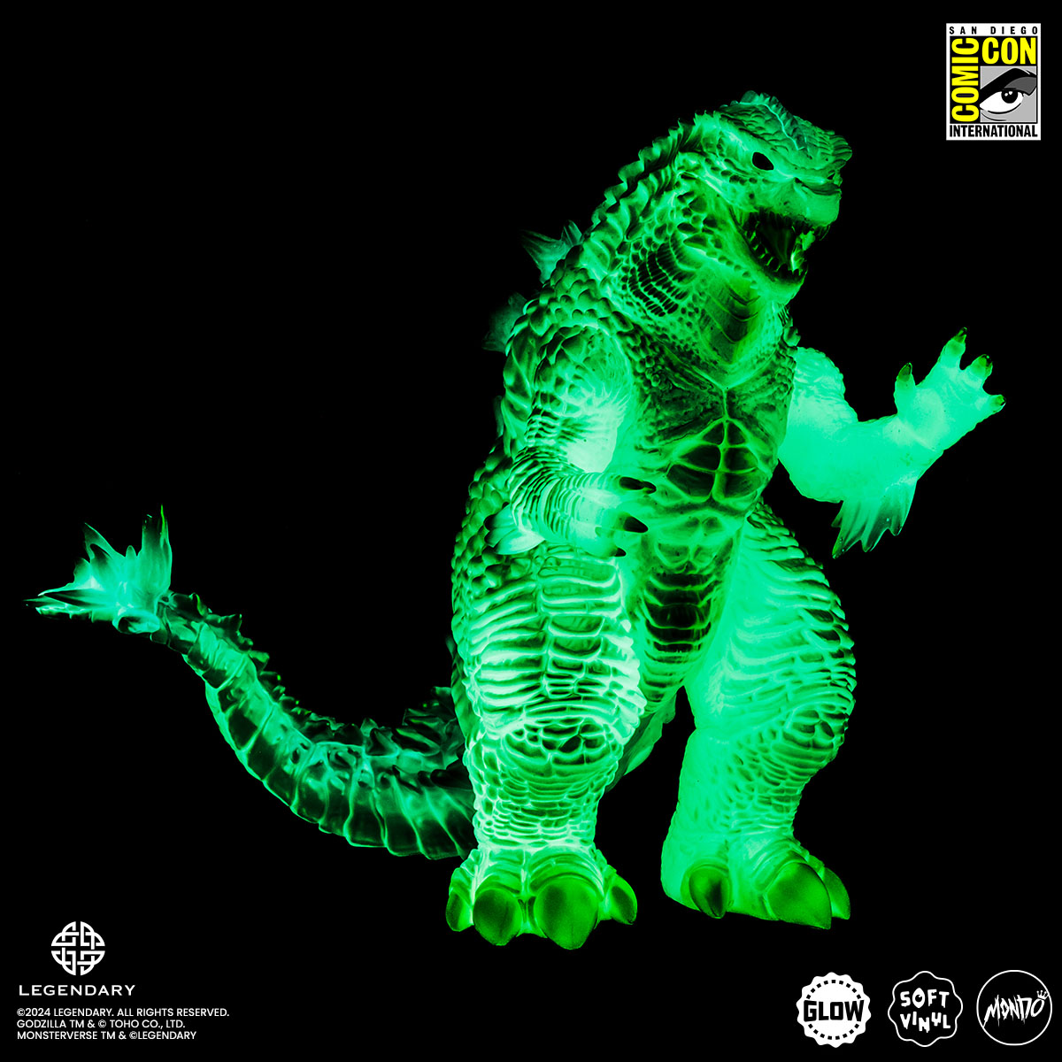 Godzilla x Kong: The New Empire Soft Vinyl Figure - Cherry Blossom Glow in The Dark Collectible | Perfect for Movie Fans, Anime Collectors & Home Decor | Great Gift for Godzilla Lovers