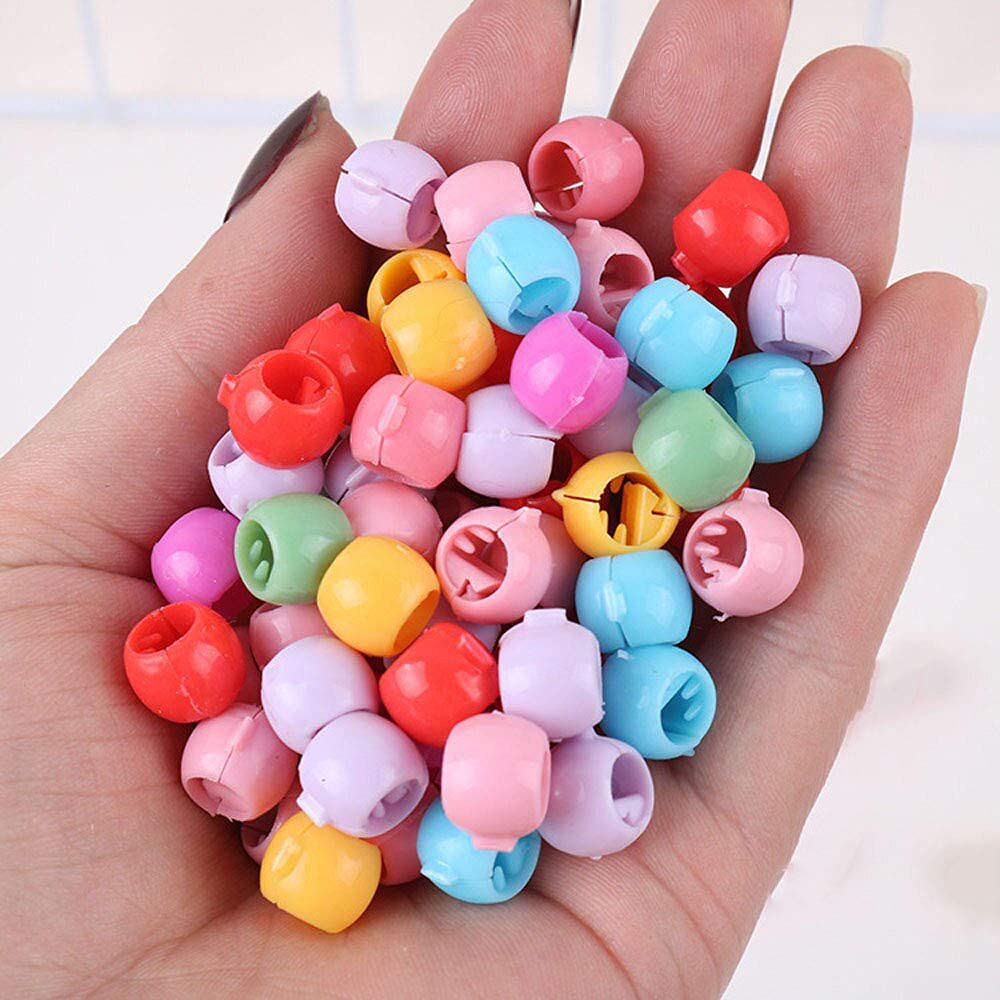 100-Piece Mini Hair Claw Clips Set for Women Girls Kids - Plastic Hairpins with Flowers & Beads in Multicolor | Hair Accessories for School, Party, Wedding & Daily Use