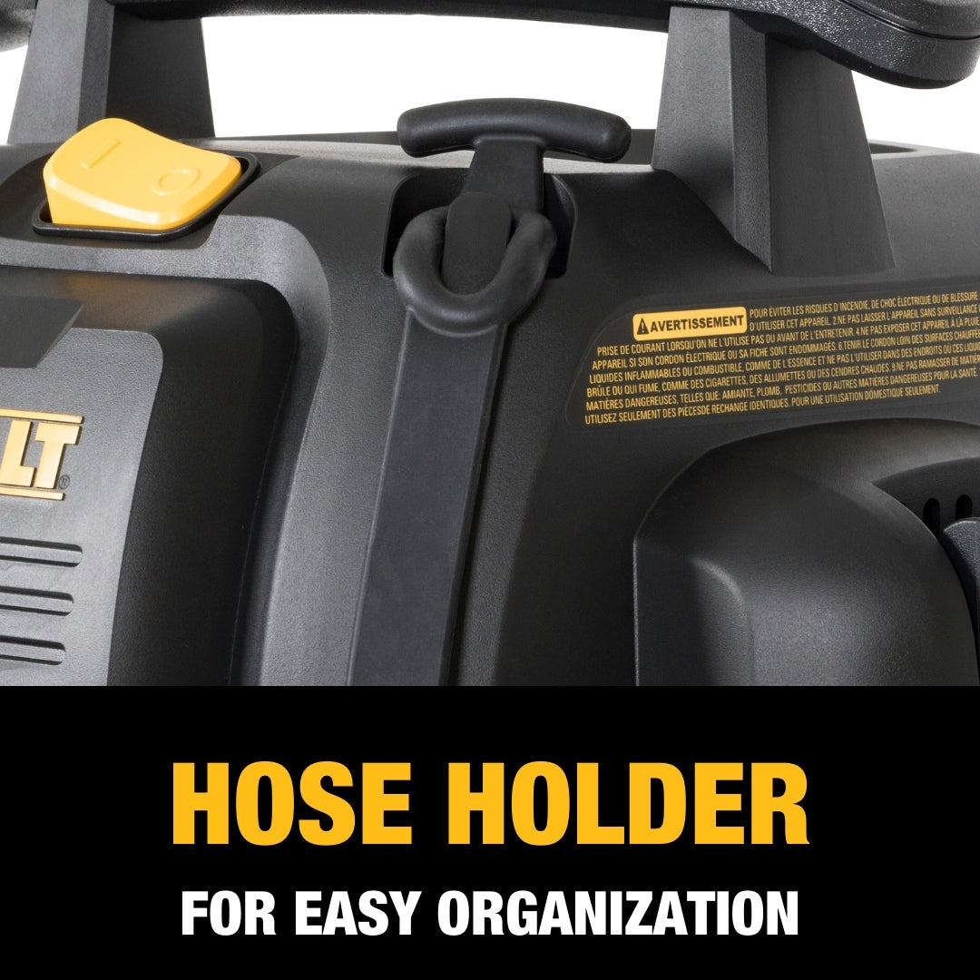 DEWALT 10 Gallon Stainless Steel Wet Dry Vacuum - Powerful Shop Vac for Dust, Water, and Debris Cleanup - Ideal for Garage, Workshop, and Construction Sites