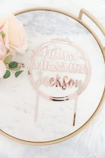 Custom Mr & Mrs Cake Topper - Personalized Wedding Cake Decorations for Engagement, Bridal Shower & Wedding | Perfect for Romantic Celebrations & Anniversary Cakes