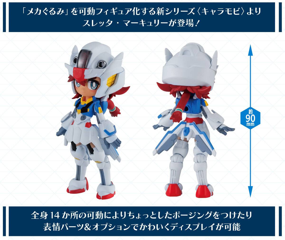 Bandai Shokugan Charamobi Mechagurumi Gundam The Witch From Mercury Suletta Mercury Action Figure - Collectible Anime Model Kit for Display & Gundam Fans
