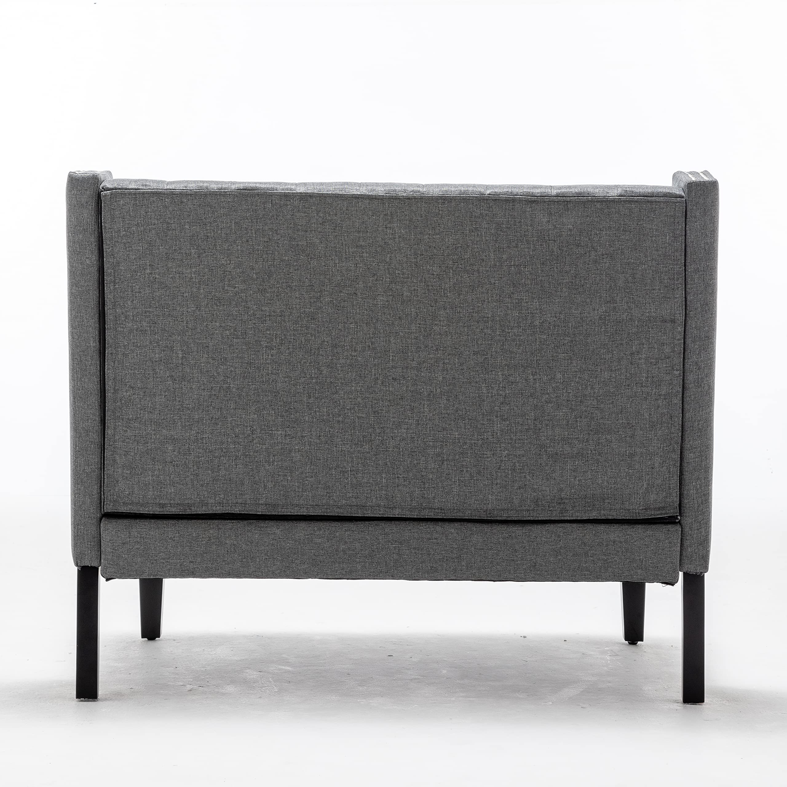 Andeworld Modern Loveseat Settee Bench Sofa Couch - Upholstered Banquette Dining Bench with Back Support for Living Room, Entryway, Hallway or Dining Room Seating - Slate Gray - Perfect for Small Spaces, Apartments and Cozy Home Decor
