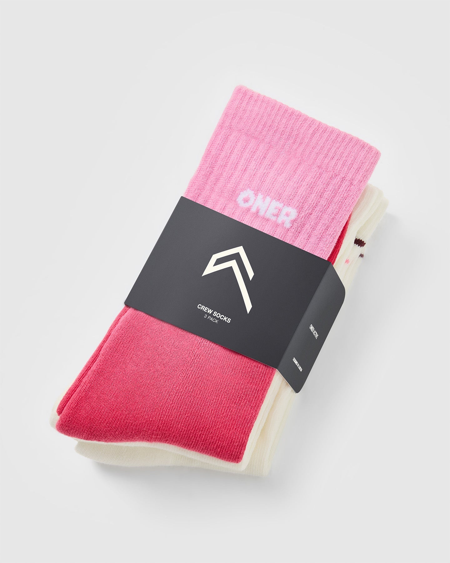 Oner Heart Crew Socks 3 Pack - Sweetie, Berry Bloom & Rosewood | Women's Comfortable Cotton Socks for Everyday Wear, Workout & Casual Outfits