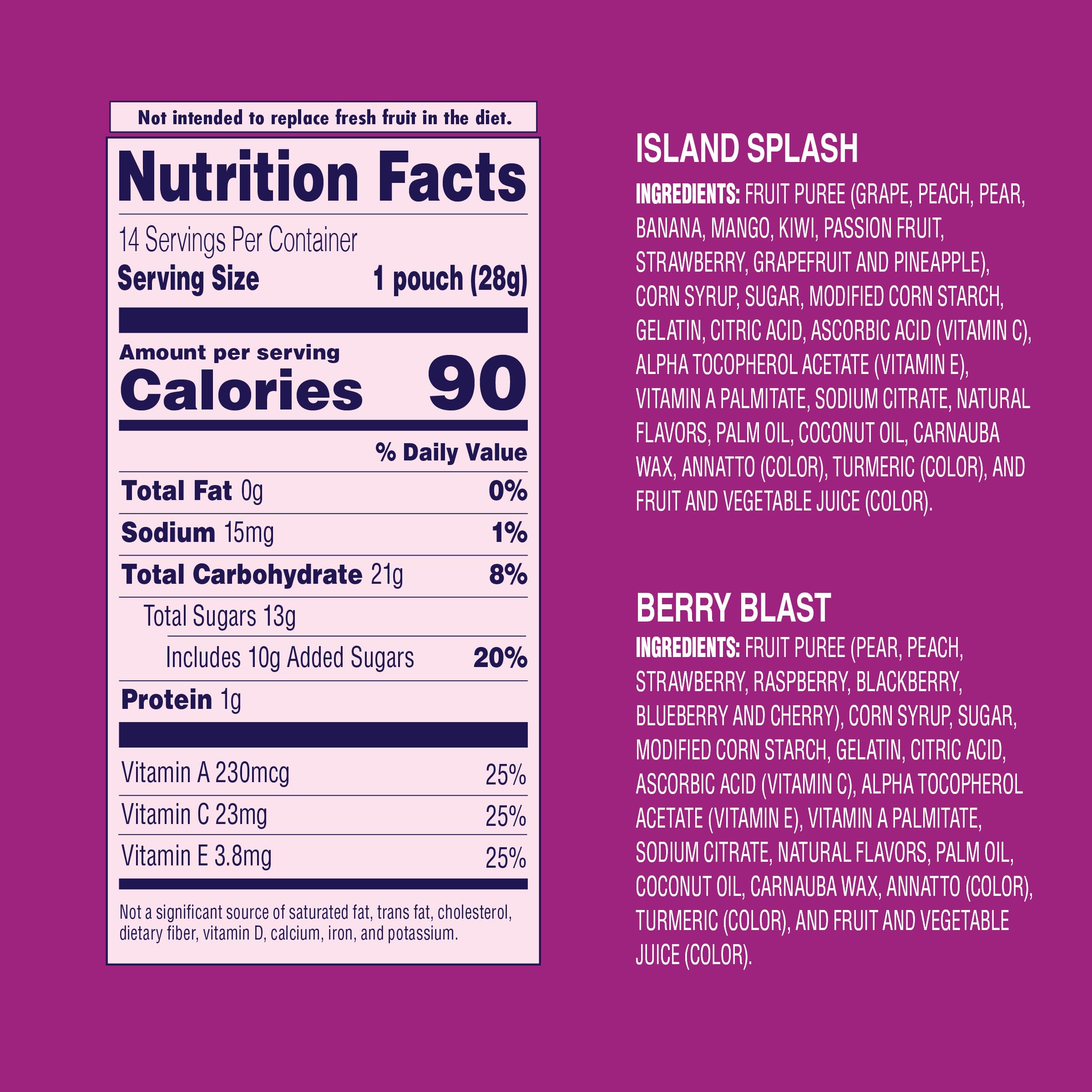 Welch's Fruit Snacks, Berry Blast & Island Splash - Bulk Pack (14 Pack) for School Lunches & Snacks