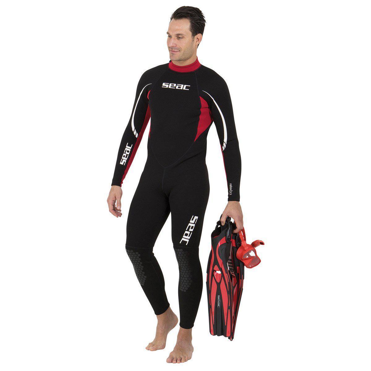 Seac RELAX LONG MEN 2.2 mm Wetsuit - Premium Neoprene Diving Suit for Men - Comfortable & Flexible for Scuba Diving, Snorkeling, and Water Sports