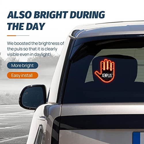 Car Finger Light with Remote - Fun & Interactive LED Hand Gesture Light for Drivers - Best Gift for Car & Truck Accessories - Use for Road Rage Signs, Funny Back Window Decor & Nighttime Safety Signals