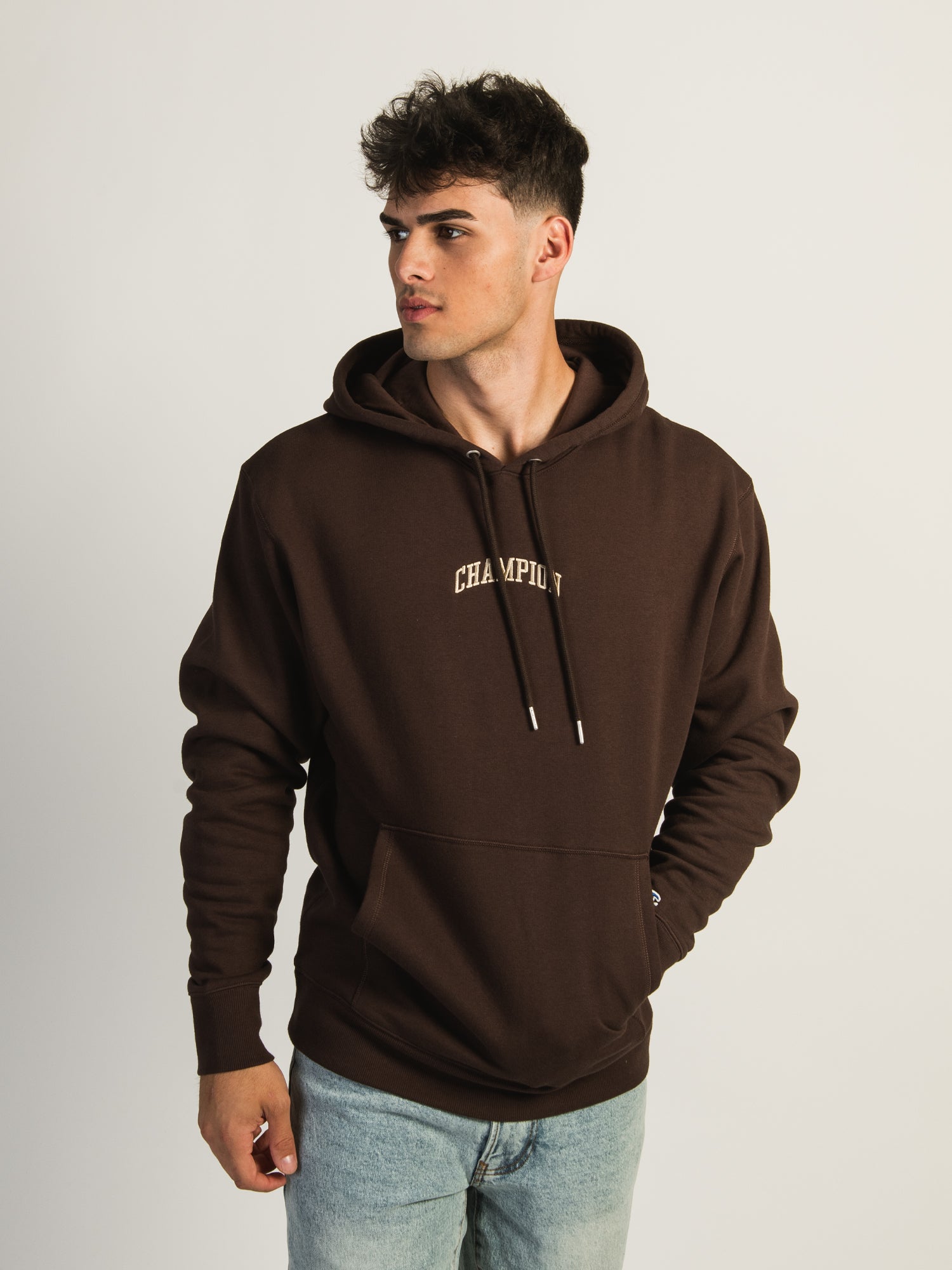Champion Classic Fleece Script Pullover Hoodie for Men & Women - Soft & Comfortable Casual Wear for Gym, Running, and Everyday Use