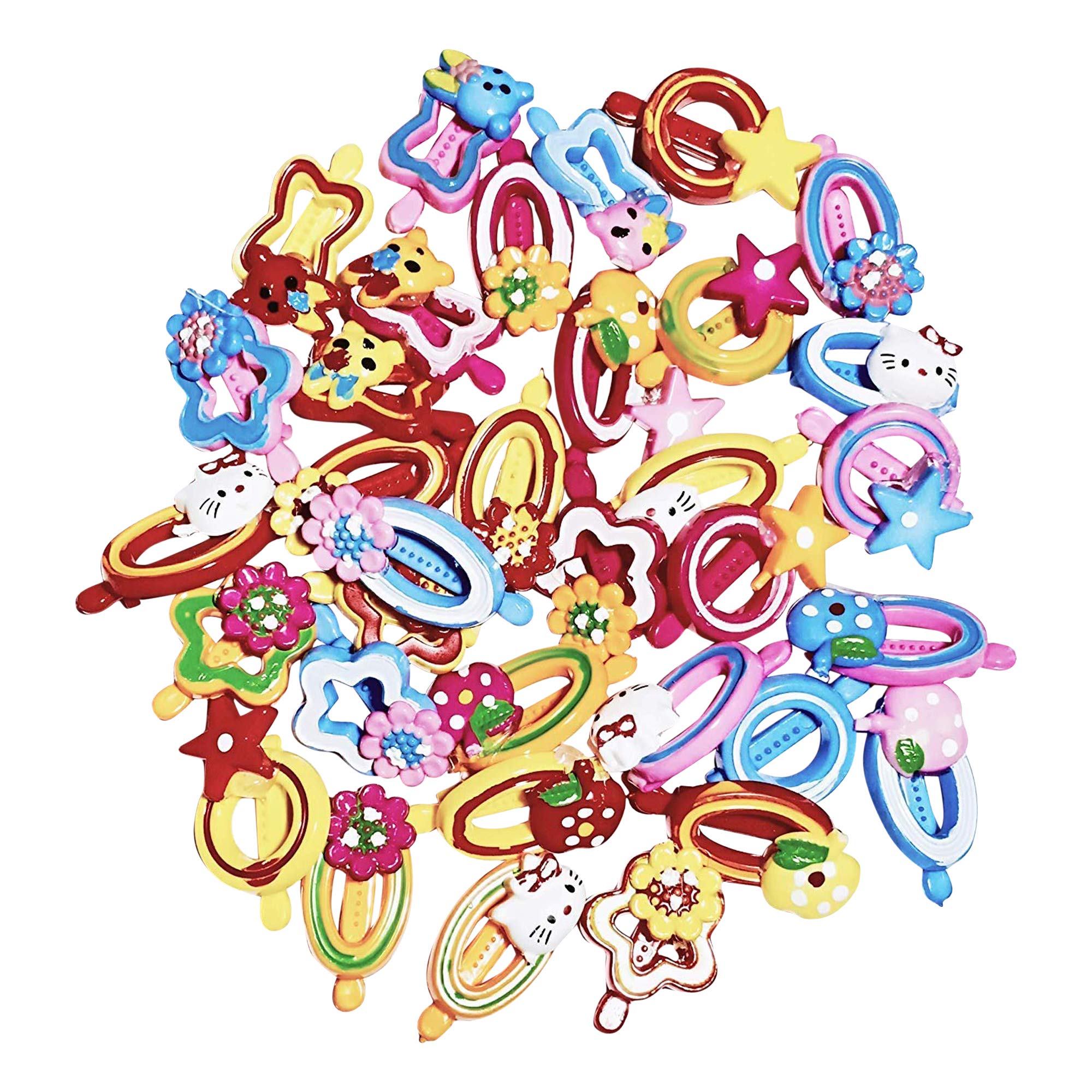DKB Plastic Hair Clips for Kids - 24 Pack Multicolor Non-Slip Hair Tic Tacs - Perfect for School, Parties & Daily Hair Styling