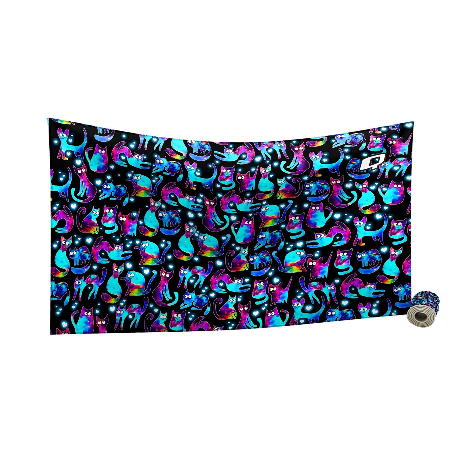 Space Kitties Super Soft Microfiber Quick Dry Swim Towel - Lightweight & Absorbent for Beach, Pool, Travel & Yoga