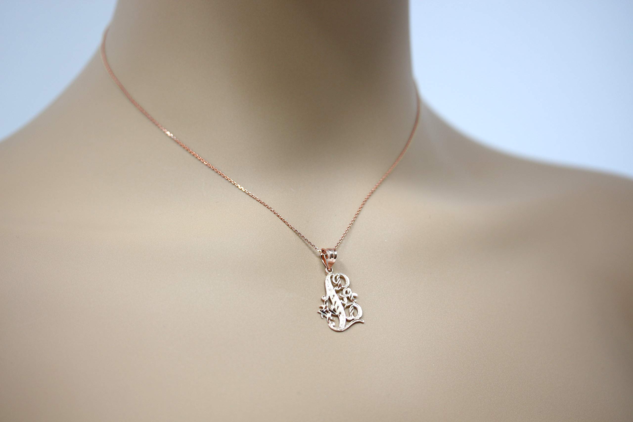 14k Gold #1 Dad Best Dad Handmade Keychain Charm Pendant Necklace for Father - Perfect Gift for Birthday, Anniversary & Father's Day
